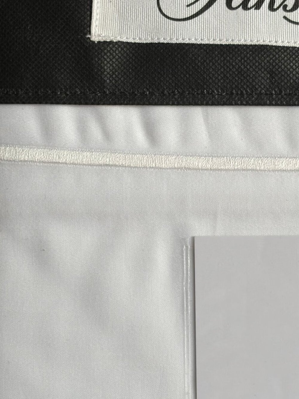 NEW Saks Fifth Avenue King Size 100% Cotton Sateen Sheet Set White 625 TC - Picture 3 of 5